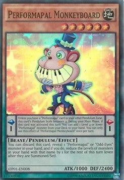 Performapal Monkeyboard - OTS Tournament Pack 1 (Super Rare) [OP01-008]