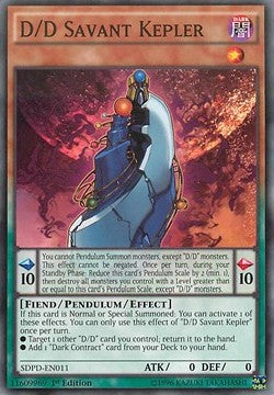 D/D Savant Kepler - Structure Deck: Pendulum Domination (Common) [SDPD-011]