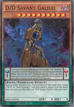 D/D Savant Galilei - Structure Deck: Pendulum Domination (Common) [SDPD-010]