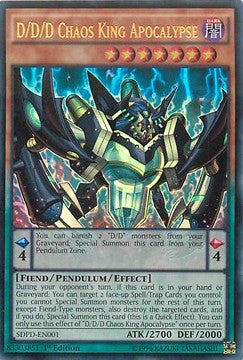 D/D/D Chaos King Apocalypse - Structure Deck: Pendulum Domination (Ultra Rare) [SDPD-001]