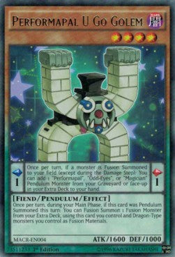 Performapal U Go Golem - Maximum Crisis (Rare) [MACR-004]
