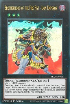 Brotherhood of the Fire Fist - Lion Emperor - Battles of Legend: Armageddon (Ultra Rare) [BLAR-066]
