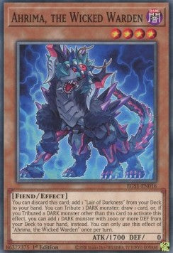 Ahrima, the Wicked Warden - Egyptian God Deck: Slifer the Sky Dragon (Common) [EGS1-016]