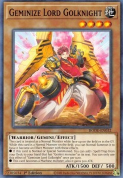 Geminize Lord Golknight - Burst of Destiny (Common) [BODE-032]