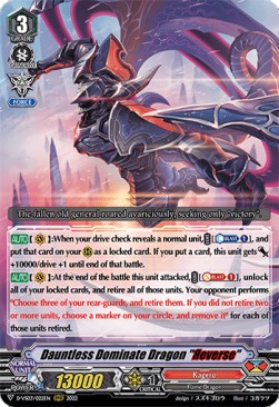 Dauntless Dominate Dragon "Яeverse"  (V.1 - Triple Rare) - V Clan Collection Vol.3 (Triple Rare) [D-VS03-022]