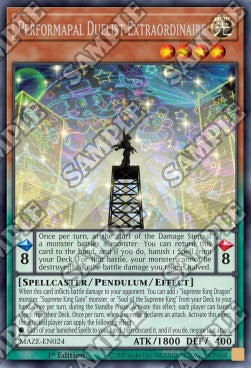 Performapal Duelist Extraordinare - Maze of Memories (Rare) [MAZE-024]