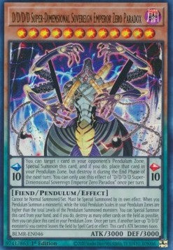 D/D/D/D Super-Dimensional Sovereign Emperor Zero Paradox - Battles of Legend: Monstrous Revenge (Ultra Rare) [BLMR-046]