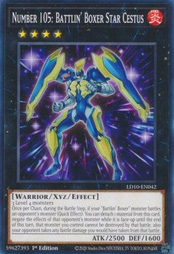 Number 105: Battlin' Boxer Star Cestus - Legendary Duelists: Soulburning Volcano (Common) [LD10-042]