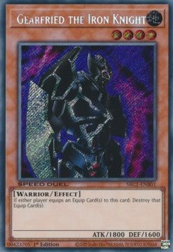 Gearfried the Iron Knight (V.2 - Secret Rare) - Speed Duel: Streets of Battle City (Secret Rare) [SBC1-B01]