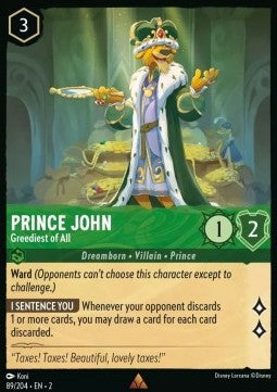 Prince John - Greediest of All - Rise of the Floodborn (Rare) [2ROF-89]