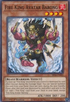 Fire King Avatar Barong - Structure Deck: Fire Kings (Common) [SR14-005]