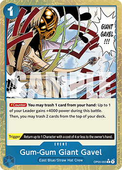 Gum-Gum Giant Gavel (OP03-055) (V.3) - The Best (Common) [PRB01-OP03-055]