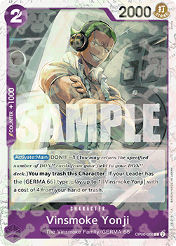 Vinsmoke Yonji (OP06-066) (V.2) - The Best (Common) [PRB01-OP06-066]