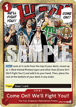 Come On!! We'll Fight You!! (OP09-020) - Emperors in the New World (Rare) [OP09-020]
