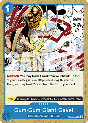 Gum-Gum Giant Gavel (OP03-055) (V.1) - The Best (Common) [PRB01-OP03-055]