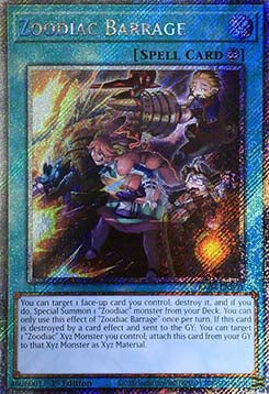 Zoodiac Barrage (V.4 - Platinum Secret Rare) - Quarter Century Stampede (Platinum Secret Rare) [RA04-091]