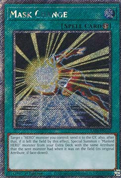 Mask Change (V.1 - Platinum Secret Rare) - Quarter Century Stampede (Platinum Secret Rare) [RA04-142]