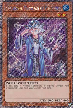Spellbook Magician of Prophecy (V.1 - Platinum Secret Rare) - Quarter Century Stampede (Platinum Secret Rare) [RA04-183]