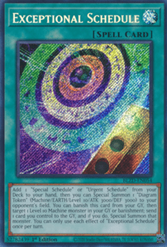Exceptional Schedule (V.1 - Secret Rare) - Blazing Dominion (Secret Rare) [BLZD-054]